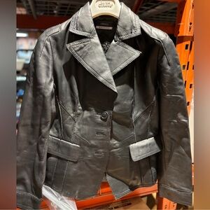 Black Leather Blazer